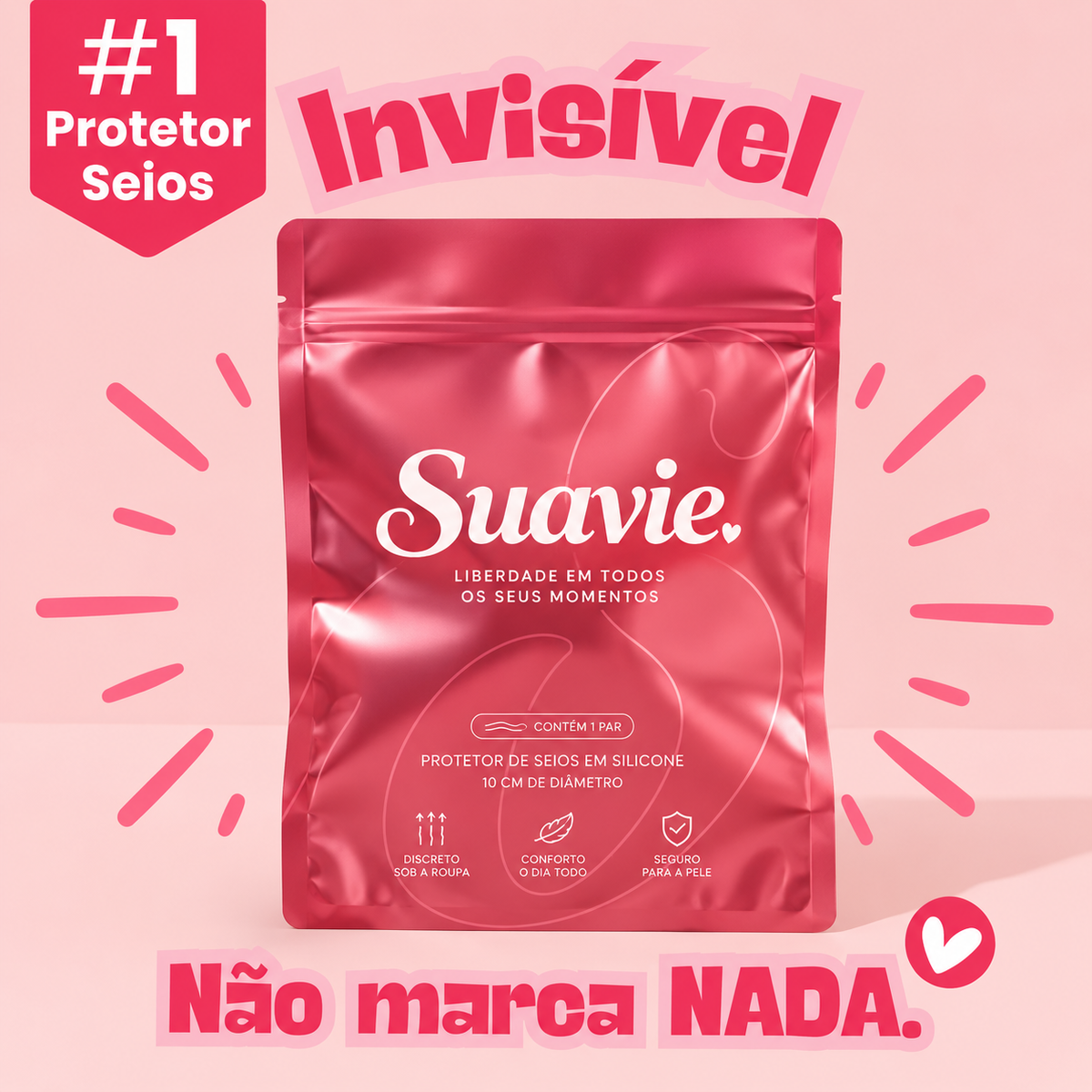 Protetor de Seios em Silicone Suavie™ – Efeito Invisível