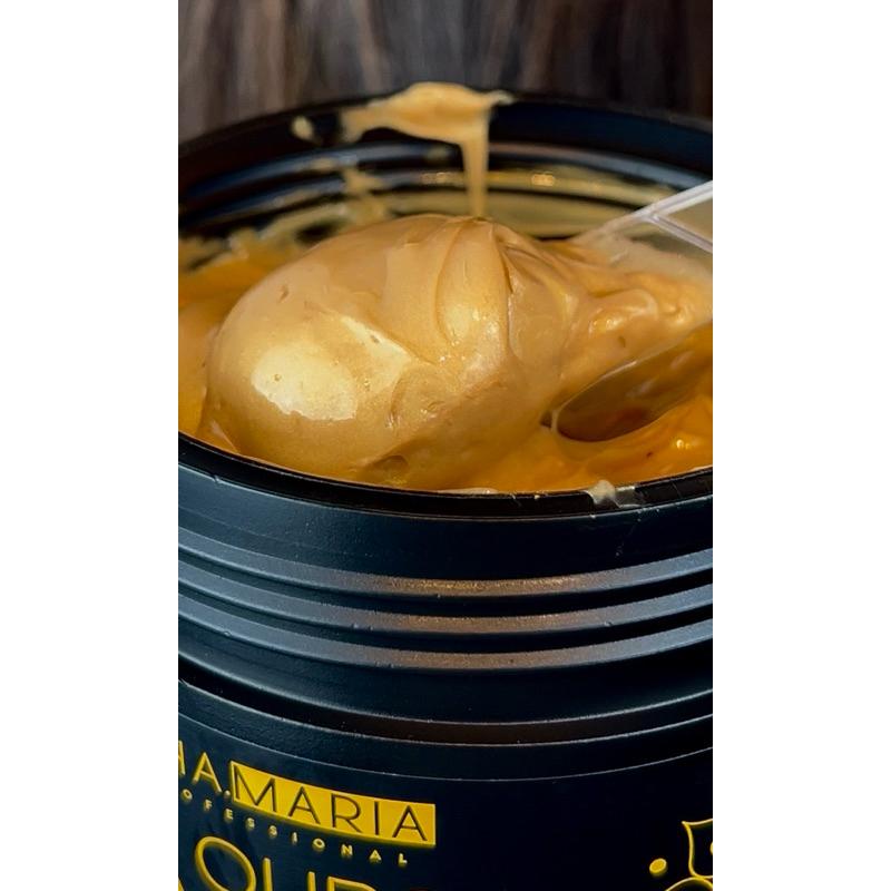 Hidratação Capilar Ouro Marroquino Efeito Teia 500g com Ação Antifrizz c/ Óleos Milagrosos de Marula e Argan | Fina Maria Professional