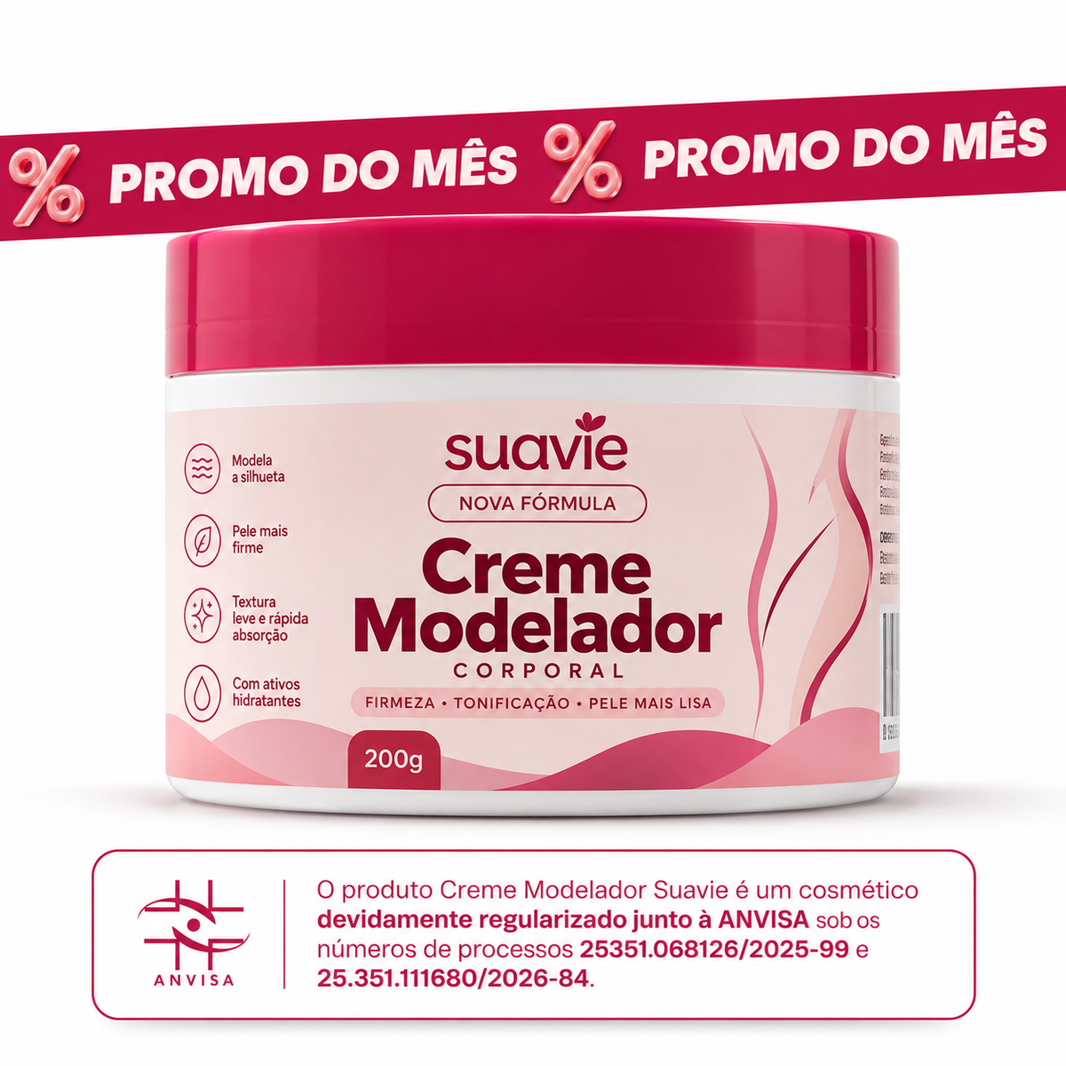 Creme Corporal Anticelulite e Antiestrias Suavie™