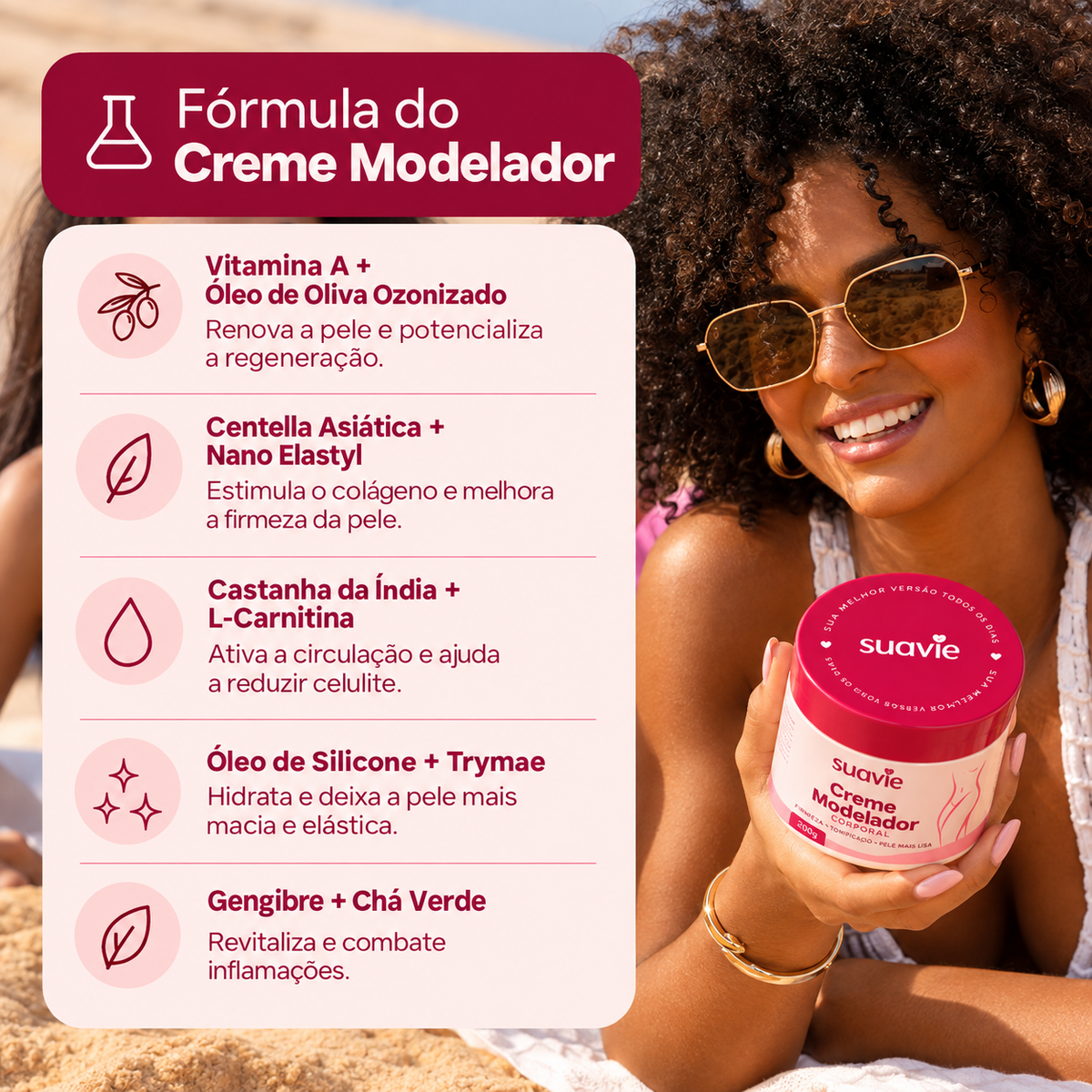 Creme Corporal Anticelulite e Antiestrias Suavie™